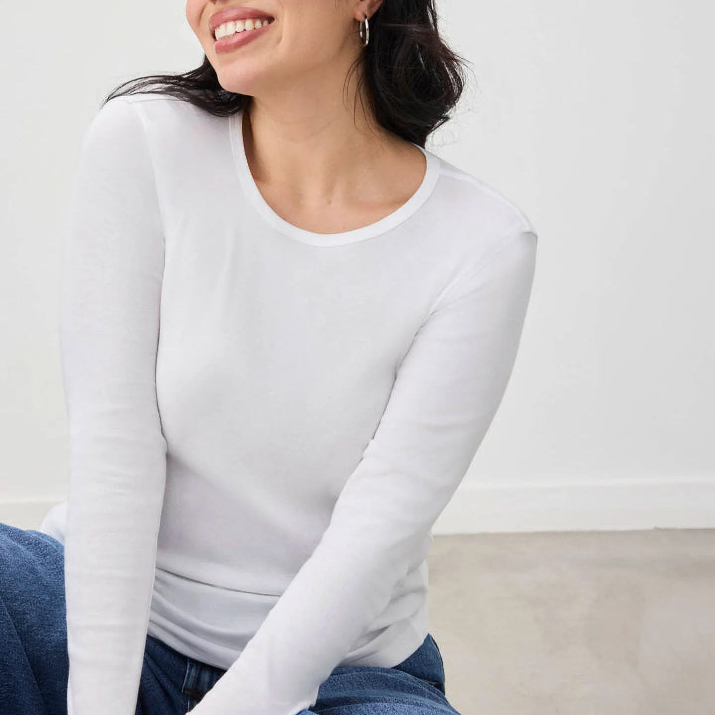 SPLENDID Classic LS Crew in White - Image 4