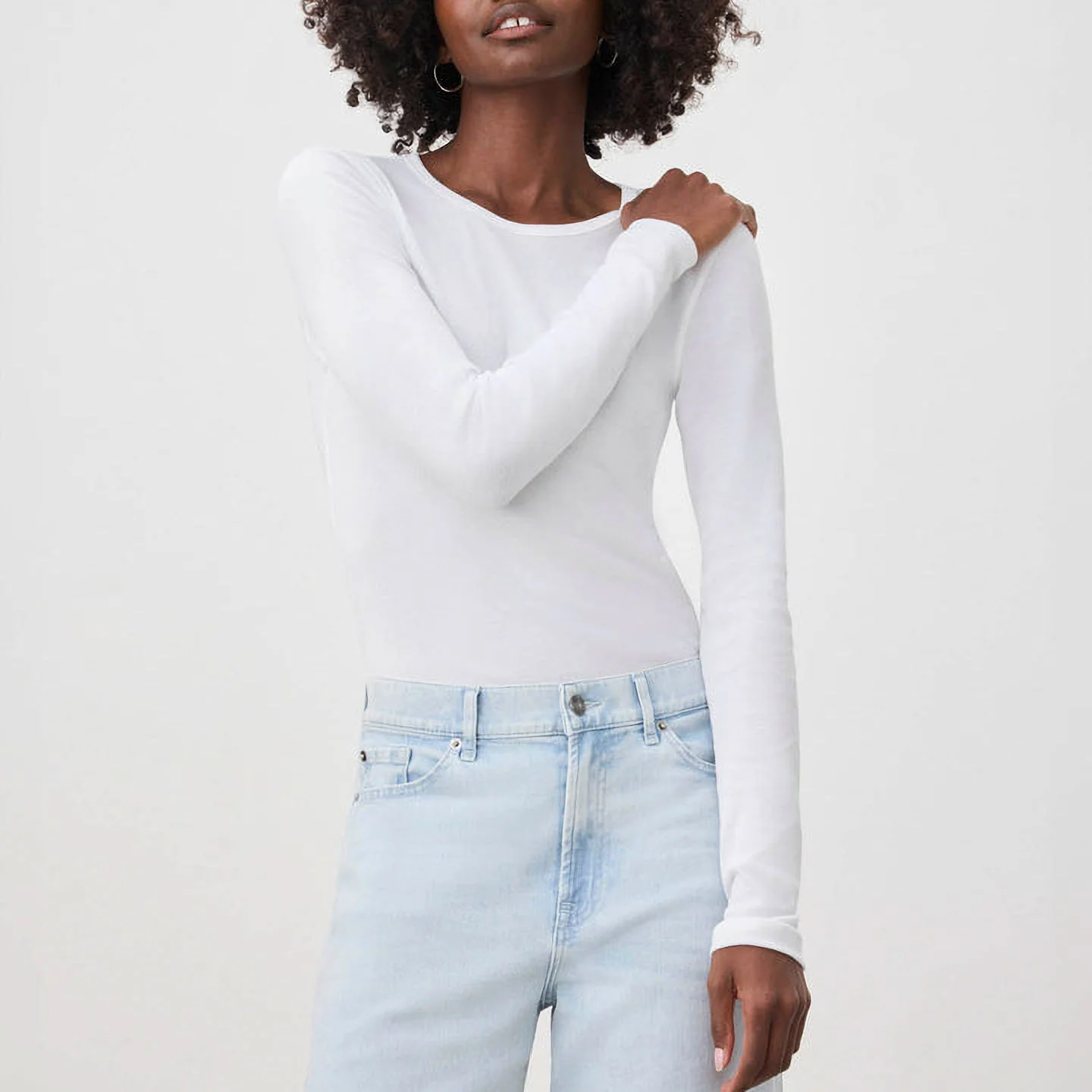 SPLENDID Classic LS Crew in White - Image 5