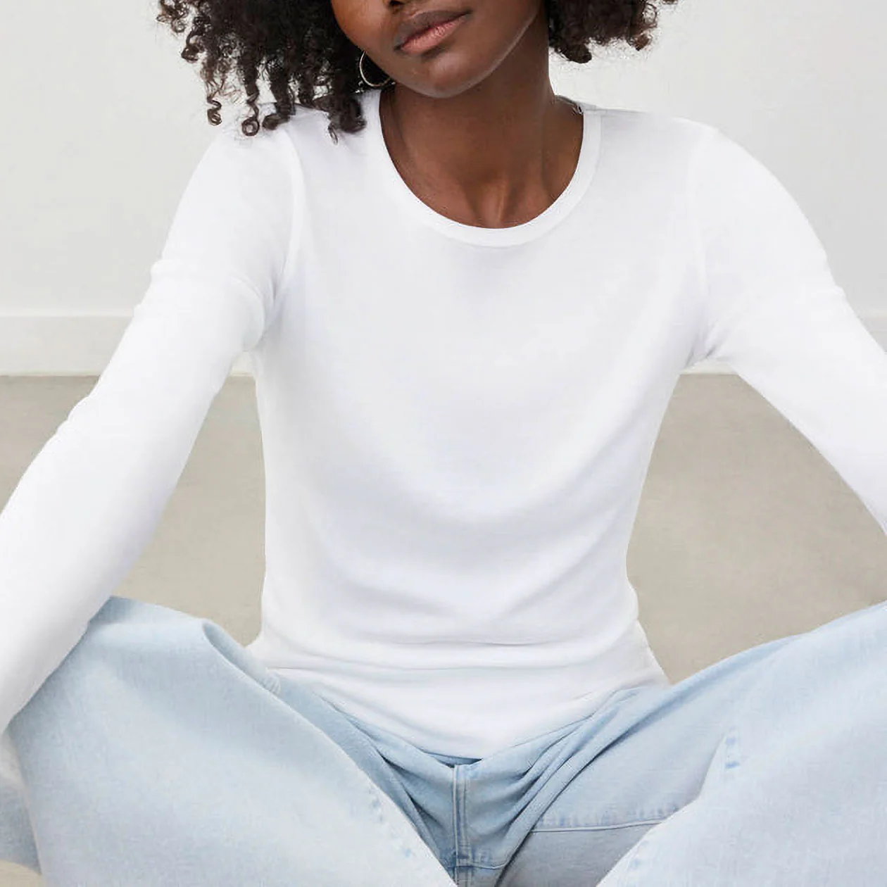 SPLENDID Classic LS Crew in White - Image 6